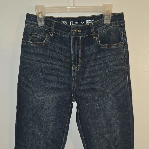 Place Boys Size 12 Dark Blue Skinny Jeans LOT Q - Picture 3 of 8